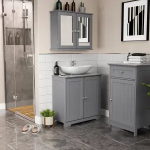 Lassic Hayle Matt Grey Freestanding Single Bathroom Drawer cabinet (H) 770mm (W) 430mm