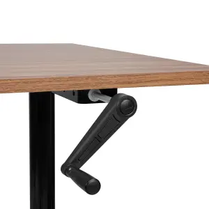 Adjustable Desk Manual Dark Wood DESTINAS