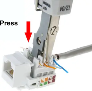 Professional Ethernet IDC Punchdown Tool and Stripper for Keystone Jack with Wire Stripper Combo for RJ45 Cat5 Cat6 Cat7 and Telep