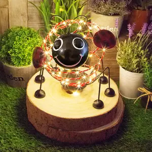 Solar Powered Light-Up Ladybird Garden Feature