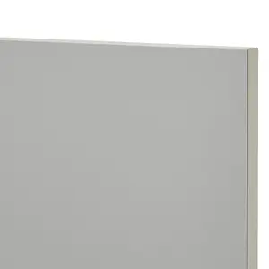 GoodHome Balsamita Matt grey Slab Drawer front, bridging door & bi fold door