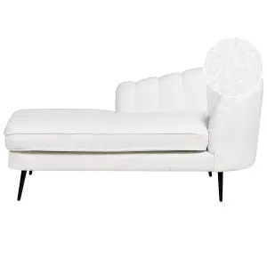 Right Hand Boucle Chaise Lounge Off-White ALLIER