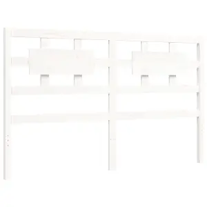 Berkfield Bed Frame with Headboard White 160x200 cm Solid Wood