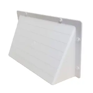 White Hooded Cowl 9" x 6" Vent Cover for Air Bricks Grilles Extractors Vents