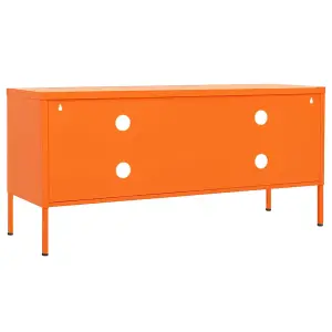 Berkfield TV Cabinet Orange 105x35x50 cm Steel