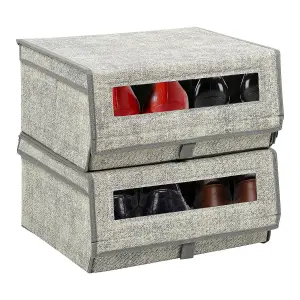 Practical Storage Solution Instant Organization Stackable Design - Clever Hinged Lid with Clear Window