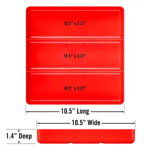 Ernst Tool Organiser Tray Red 3 Compartment 5020