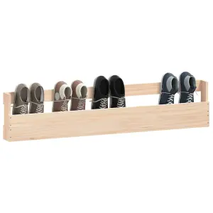 Berkfield Wall-mounted Shoe Racks 2 pcs 110x9x23 cm Solid Wood Pine