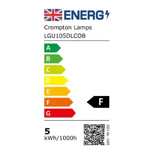 Crompton Lamps LED GU10 Bulb 5W Daylight (3 Pack)