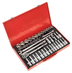 Sealey Socket Set 46 Pieces 1/2" Square Drive 6 Point WallDrive - Metric AK6941