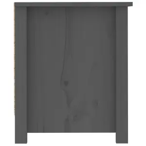 Shoe Cabinet Grey 110x38x45.5 cm Solid Wood Pine