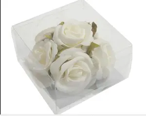 ROSE BOX - Flower: Rose Head: Polyfoam: Pack of 6: Cream - Occasions -- Bulk