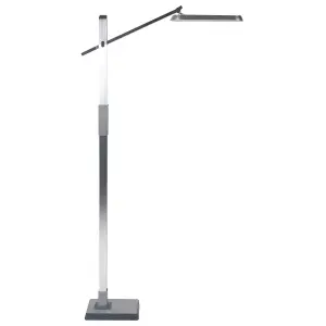 LED Floor Lamp Silver AQUARIUS