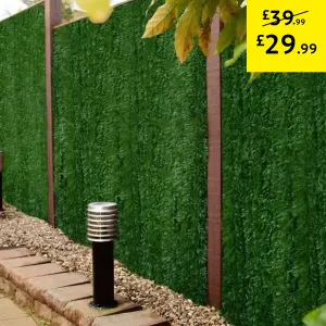 Best Artificial 3m x 1m Conifer Leaf Screening Hedging Wall Garden Fence Landscaping