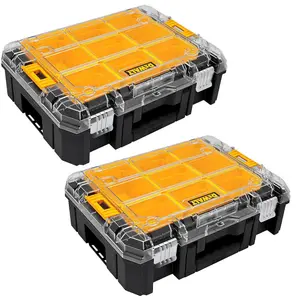 2 x Dewalt DWST1-71194 TStak V Clear Lid Stackable Tool Fixing Organiser Case