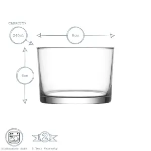 LAV - Bodega Whisky Glasses - 240ml - Pack of 6