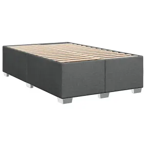 Berkfield Box Spring Bed with Mattress Dark Grey 90x200 cm Fabric