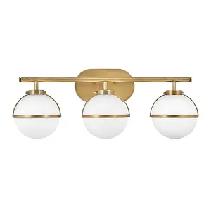 Luminosa Hinkley Hollis Bathroom Wall Lamp Heritage Brass, IP44