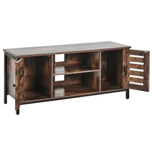 Beliani Industrial TV Stand Dark Wood VILSECK