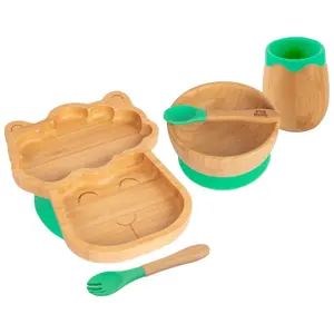 5pc Bamboo Llama Baby Weaning Set - Green