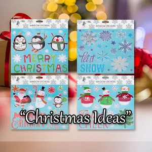 Christmas Stickers 1 x Varied Design 29cm x 25cm Christmas Themed