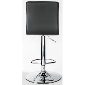 Ahlers Swivel Upholstered Adjustable Height Counter Stool with Metal Frame Black