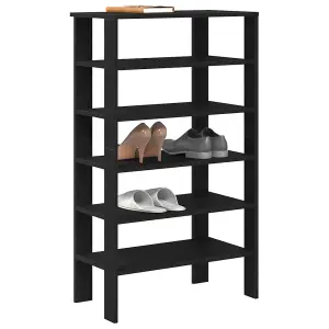 Berkfield Shoe Rack Black 61x32x105 cm Engineered Wood