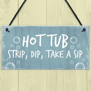 Hot Tub Sign Funny Hot Tub Decor Garden Summerhouse Plaque Home Gift