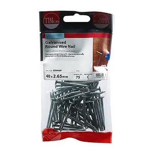 TIMCO Round Wire Nails Galvanised - 40 x 2.65