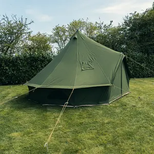 4M Bell Tent Olive green with Chimney fitting  100% Cotton Canvas