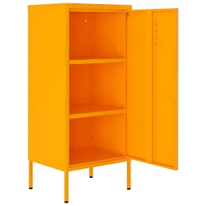 Berkfield Storage Cabinet Mustard Yellow 42.5x35x101.5 cm Steel