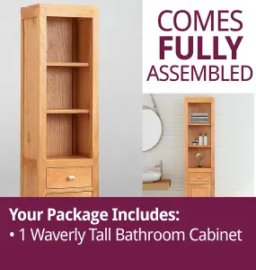 Hallowood Furniture Waverly Oak Tall Bathroom Cabinet