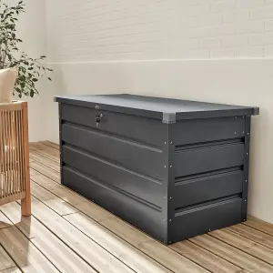 sweeek. Metal garden box 385L Detroit Anthracite 99x61x62 cm