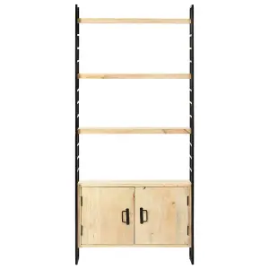 Berkfield 4-Tier Bookcase 80x30x180 cm Solid Mango Wood