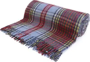 Highland Wool Blend Tartan Blanket / Throw Extra Warm Anderson Anderson / 155cm X 190cm