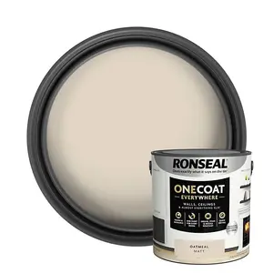 Ronseal One Coat Evrywhere Matt Paint 2.5L  Oatmeal