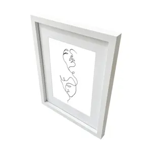 Matt White Pine effect Plain Single Picture frame (H)42.6cm x (W)32.6cm