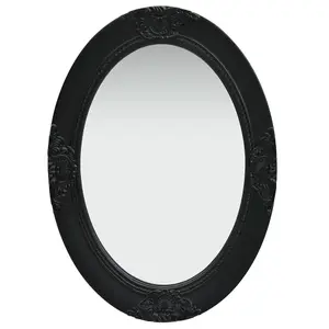 Berkfield Wall Mirror Baroque Style 50x70 cm Black