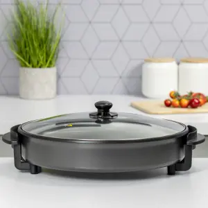 Quest 35500 40cm Multi-Function Electric Cooker Pan with Lid