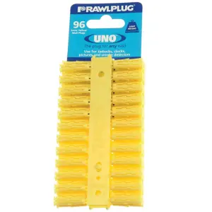 Rawlplug Universal Wall Plug (Pack of 96) Yellow (24mm x 5mm)