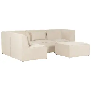 Sofa with Ottoman LEMVIG Light Beige Right Hand