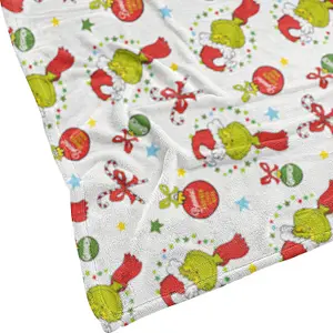 The Grinch Dr Seuss Fleece Blanket Christmas Throw, 100 x 150 cm