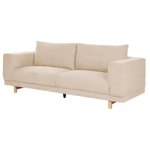 3 Seater Jumbo Cord Sofa Beige NIVALA