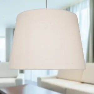 First Choice Lighting Linen Natural Linen 31cm Lightshade for Pendant or Lamp