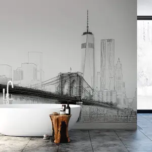 New York Art Illustration Black And White - 384x260cm - 5018-8