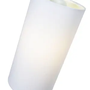 Contemporary and Stylish White Linen Fabric Tall Cylindrical 25cm Lampshade