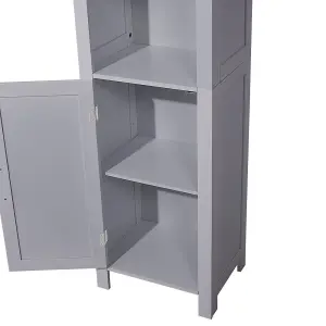 Freestanding Bathroom Tall Cabinet with Magnetic Door 161.5cm H x 40cm W x 30cm D