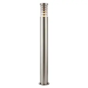 Luminosa Tango Outdoor Bollard Brushed Stainless Steel IP44