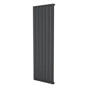 Agadon Milan Aluminium Designer Radiator 1800 x 565 mm Textured Anthracite - 4195 BTU - 10 Years Guarantee