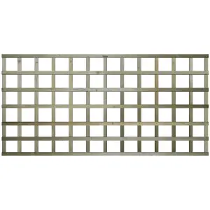 Premier Garden Supplies 9x Width: 6ft x Height: 3ft Flat Top Square Trellis Fence Topper Panel/Wall Climber Privacy Design